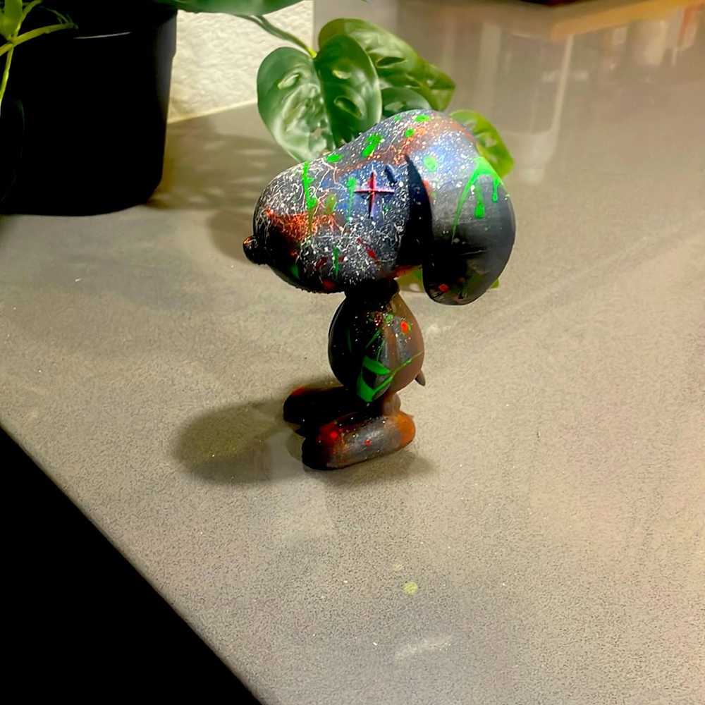 3D printed hand painted snoopy Kaws figurine